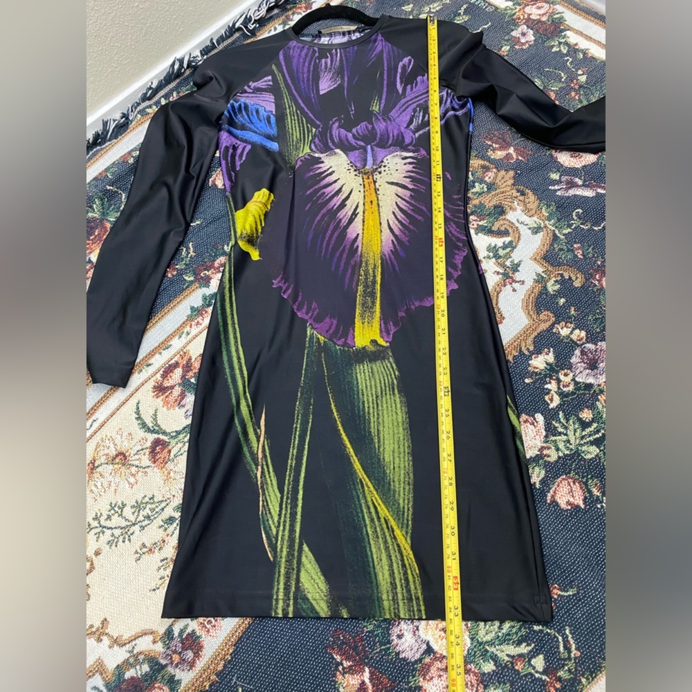 Christopher Kane Dress Womens size Small Stretch Floral Bodycon Party Cocktail - Picture 7 of 13